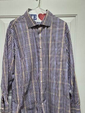 Kenneth Cole Reaction Small Checked Button-Down Shirt